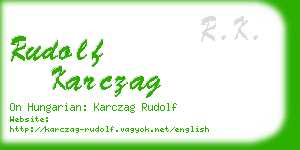 rudolf karczag business card